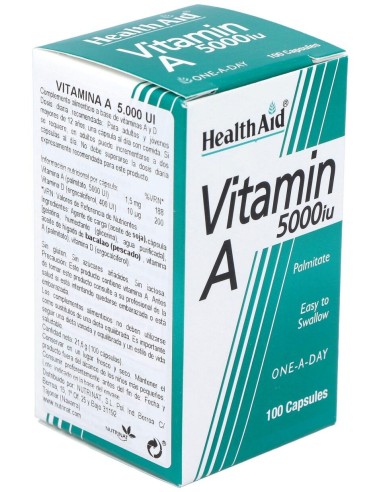 Vit A 5000Ui Con Vit D 400Ui 100Cap. Health Aid