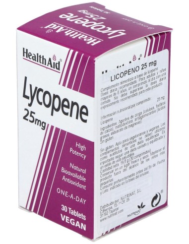 Licopeno 25Mg. 30Comp. Health Aid