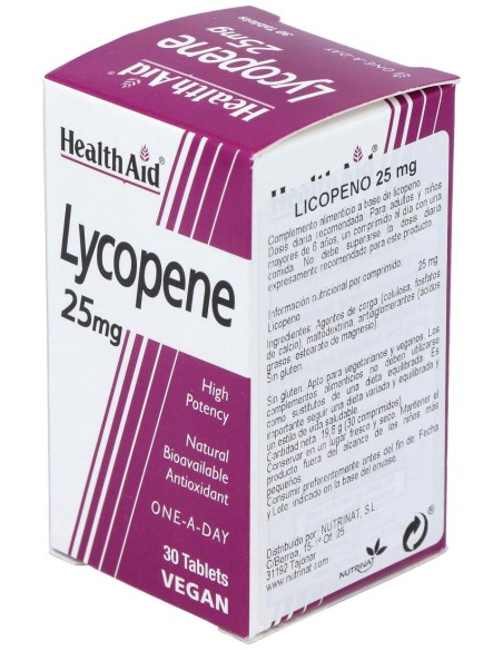 Licopeno 25Mg. 30Comp. Health Aid