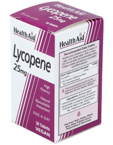 Licopeno 25Mg. 30Comp. Health Aid