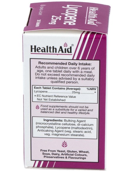 Licopeno 25Mg. 30Comp. Health Aid