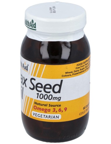 Aceite De Linaza Flaxseed Oil 60Cap. Health Aid