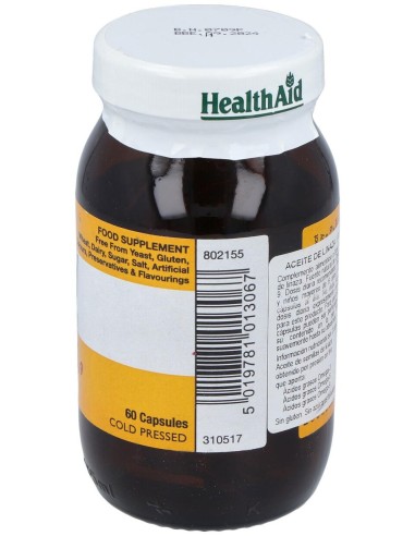 Aceite De Linaza Flaxseed Oil 60Cap. Health Aid