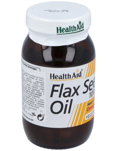 Aceite De Linaza Flaxseed Oil 60Cap. Health Aid
