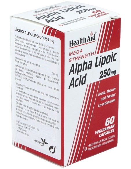 Acido Alphalipoico 60Cap. Health Aid
