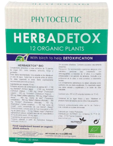 Herbadetox Bio (Herbadraine) 20Amp. Phytoceutic
