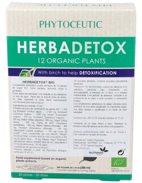 Herbadetox Bio (Herbadraine) 20Amp. Phytoceutic