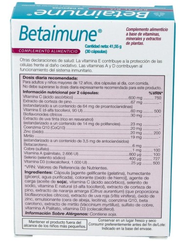 Betainmune Antioxidant Fr 30Cap. Health Aid