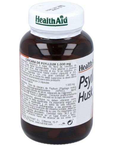 Fibra De Cascara Psyllium 60Comp. Health Aid