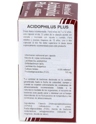 Acidophilus Plus 4 Billion 60Cap. Health Aid