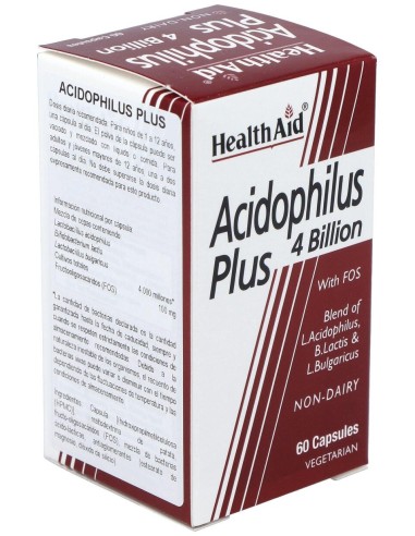 Acidophilus Plus 4 Billion 60Cap. Health Aid