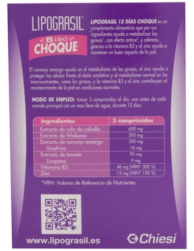 Lipograsil 15 Días Choque, 45 Comprimidos