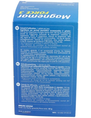Orthonat Magnemar Force 3 90 Caps Energía Y Vitalidad
