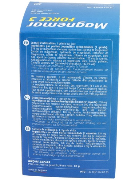 Orthonat Magnemar Force 3 90 Caps Energía Y Vitalidad
