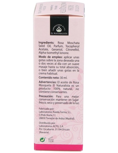 El Naturalista Aceite De Rosa Mosqueta, 30 Ml