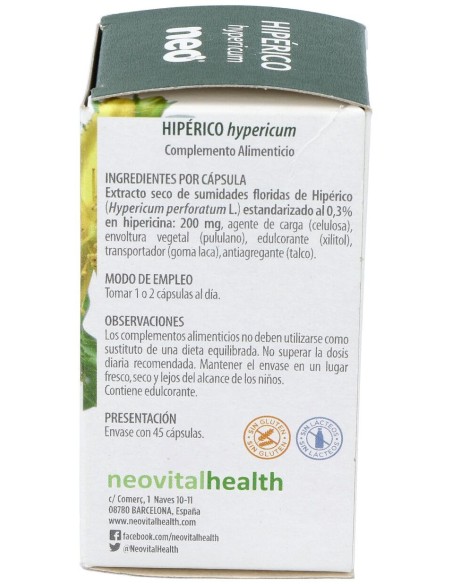 Hiperico Microgranulos Neo 45Cap.