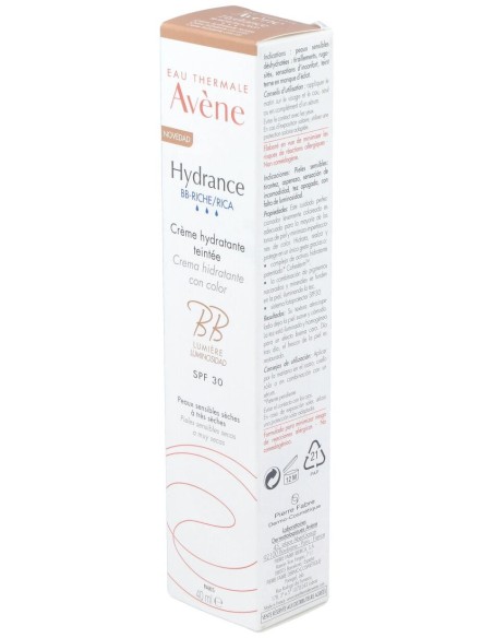 Avène Hydrance Bb Rica Crema Hidratante Spf30 40Ml