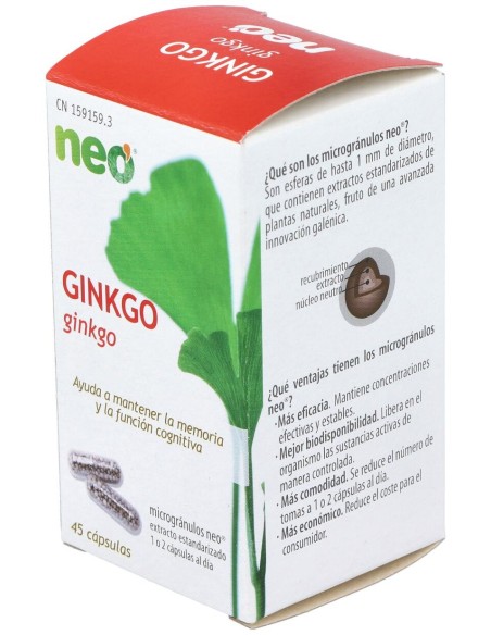 Ginkgo Biloba Microgranulos Neo 45Cap.