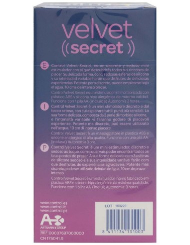 Control Velvet Secret Mini Estimulador, 1 Ud