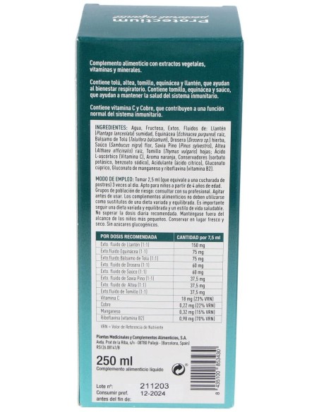 Protectium Pectoral Infantil Jarabe 250Ml.