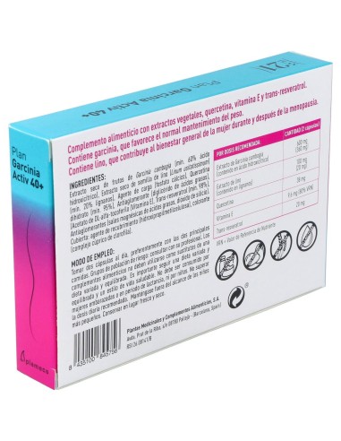 Plan Garcinia Activ 40+ 60Cap. Plan 21