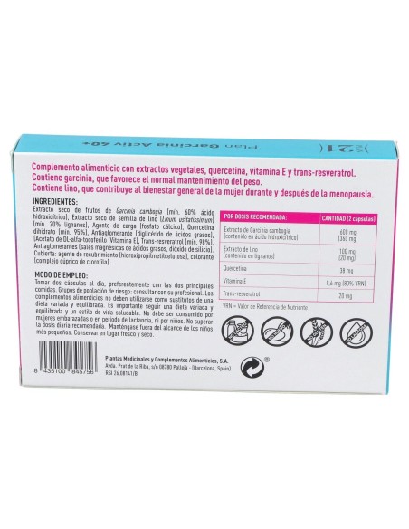 Plan Garcinia Activ 40+ 60Cap. Plan 21