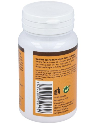 Plantapol Curcuperina Con Curcuminoides Y Piperina 60 Capsulas