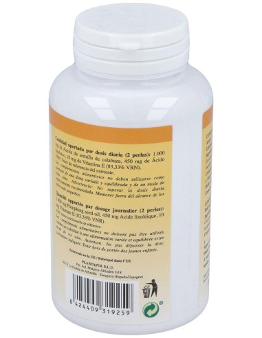 Plantapol Cucurpol Aceite Calabaza 100 Perlas