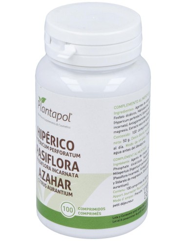 Plantapol Hiperico Pasiflora Azahar 100 Comprimidos