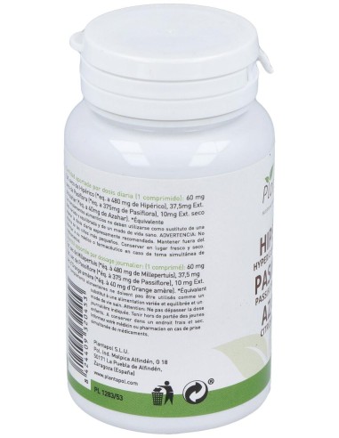 Plantapol Hiperico Pasiflora Azahar 100 Comprimidos
