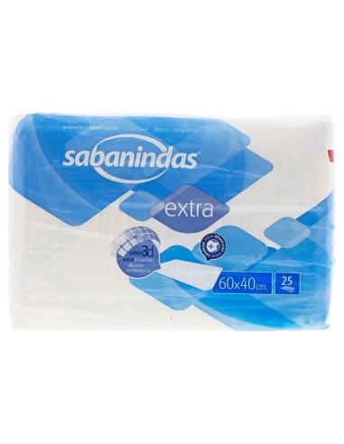 Sabanindas Extra 60 Cm X 40 Cm, 25 Uds