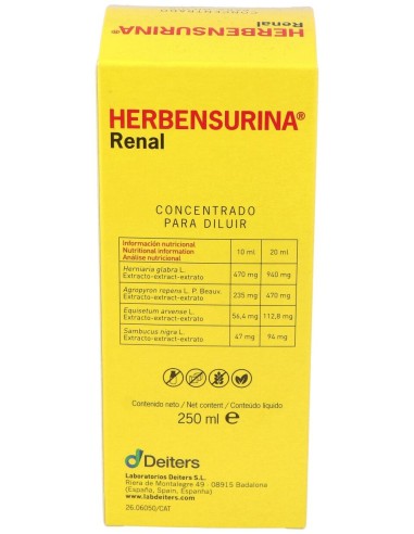 Herbensurina Concentrado Para Diluir, 250 Ml