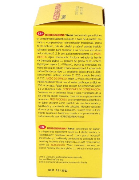 Herbensurina Concentrado Para Diluir, 250 Ml