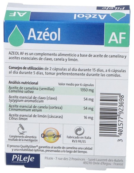 Azeol Af, 30 Cápsulas