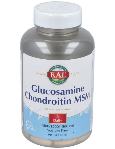 Kal Glucosamina/Condroitina/Msm 90 Comp