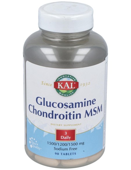 Kal Glucosamina/Condroitina/Msm 90 Comp