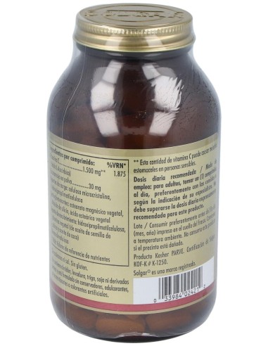Vitamina C 1500Mg Rose Hips 180 Comp.