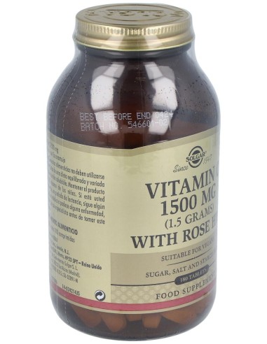 Vitamina C 1500Mg Rose Hips 180 Comp.