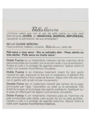 Bella Aurora Doble Fuerza Crema Anti-Manchas Piel Seca 30Ml