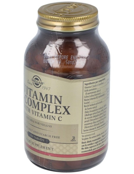 Solgar B-Complex Con Vitamina C 250 Comp