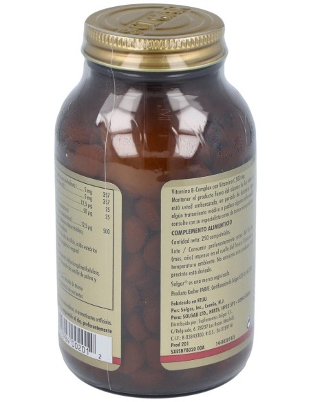 Solgar B-Complex Con Vitamina C 250 Comp
