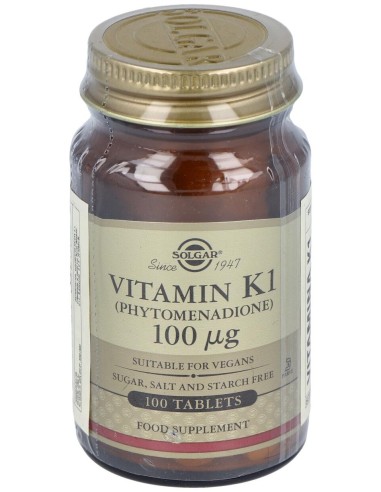 Vitamina K Natural 100Mcg. 100Comp.