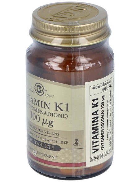 Vitamina K Natural 100Mcg. 100Comp.
