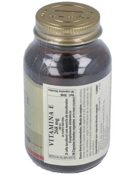 Vitamina E 400Iu (268Mg) 50Cap.Blanda Veg.