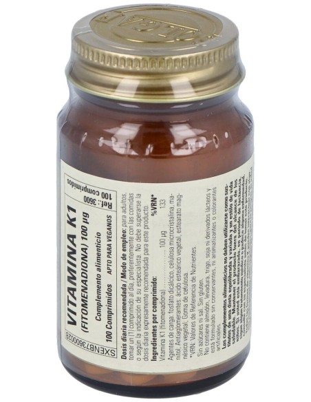 Vitamina K Natural 100Mcg. 100Comp.
