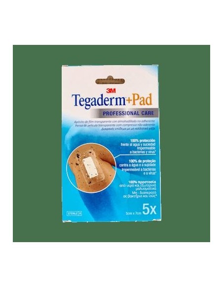 Tegaderm + Pad Apósito Transparente 5X7_2Cm 5Uds