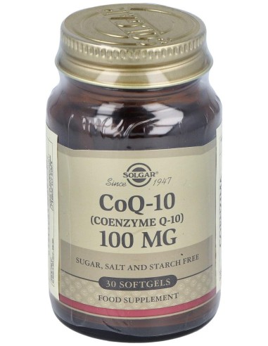 Coenzima Q10 100Mg. 30Cap.De Gelatina Blanda