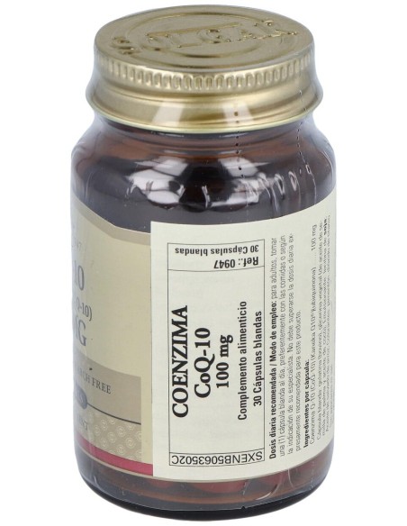 Coenzima Q10 100Mg. 30Cap.De Gelatina Blanda