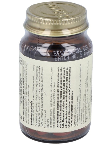 Coenzima Q10 100Mg. 30Cap.De Gelatina Blanda