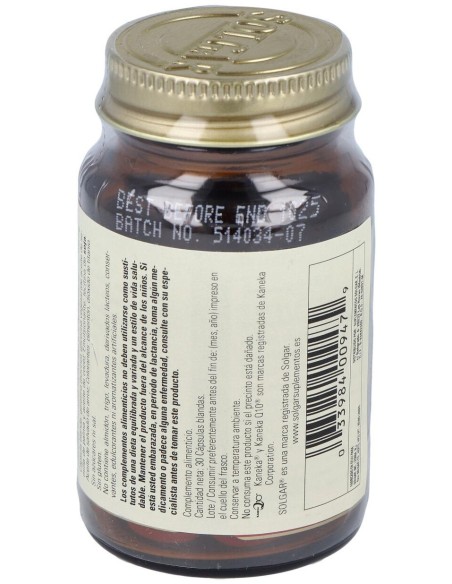 Coenzima Q10 100Mg. 30Cap.De Gelatina Blanda